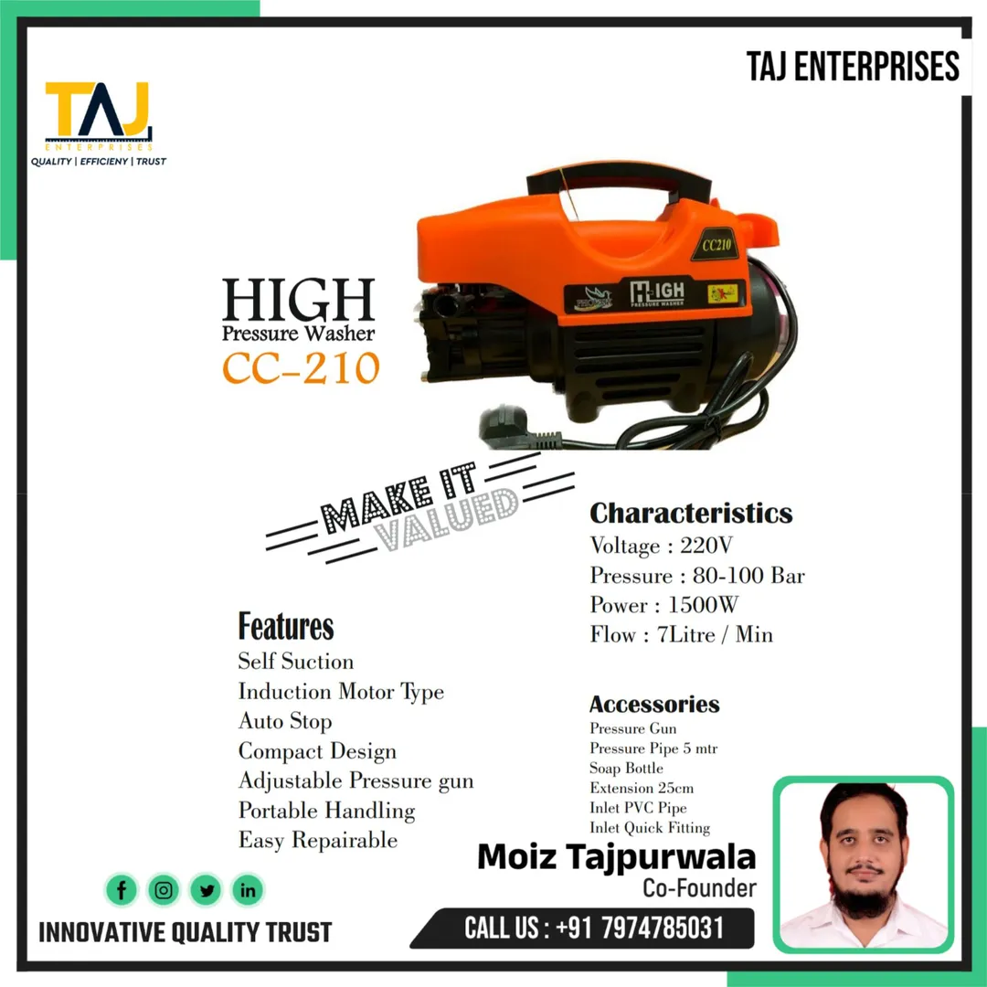 #TAJENTERPRISES
#highpressurewasher #pressurewashe...
