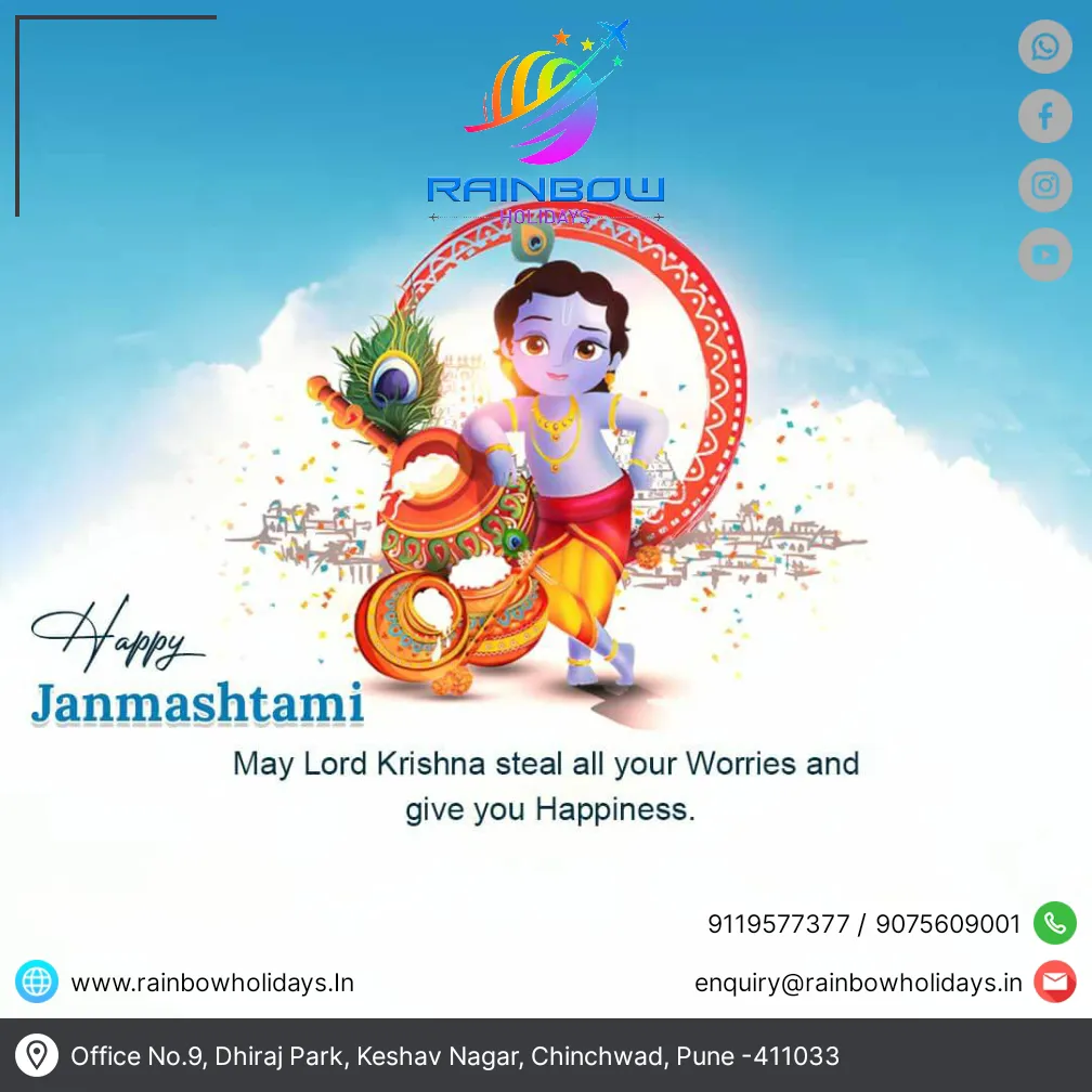 Dahihandi Wishes from Rainbow Holidays:
"May this...