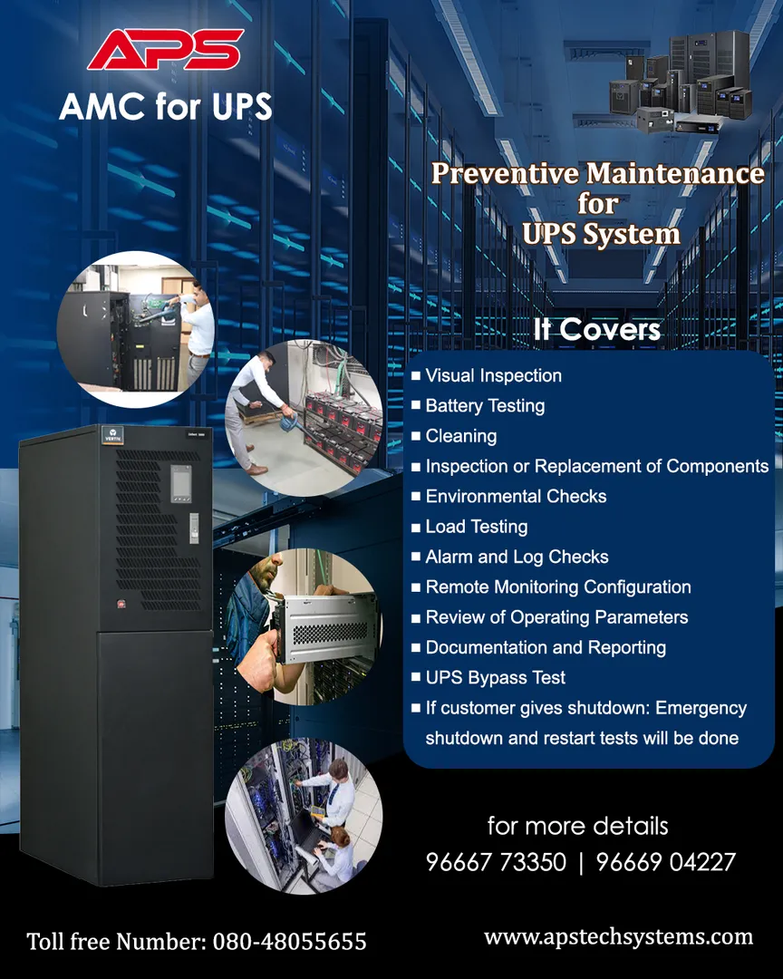 UPS AMC
UPS systems require more extensive and co...