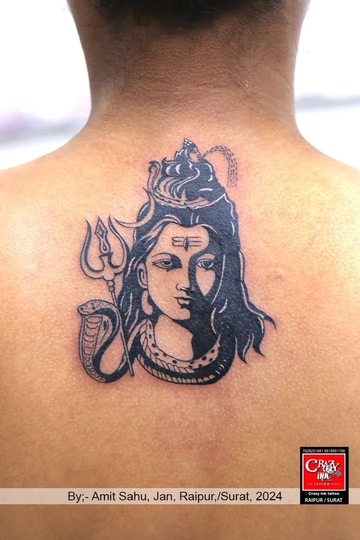 LORD SHIVA TATTOO DESIGNS, IN VACTOR ART ON BACK S...