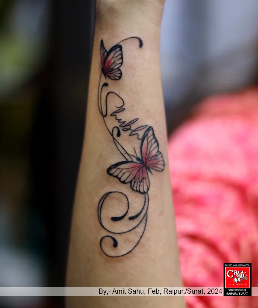 BUTTERFLY TATTOO DESIGN FOR GIRL WRIST,
Butt...