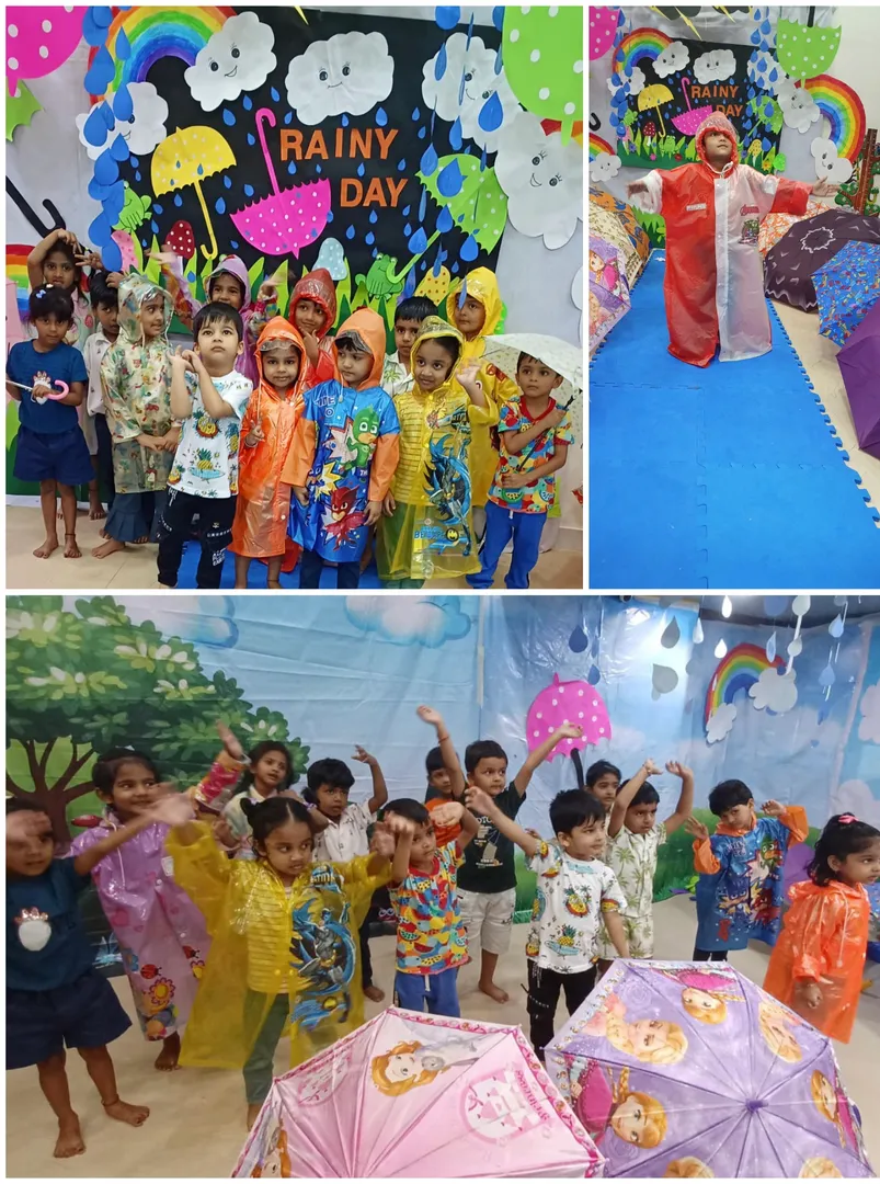 🌈⛈️Rainy Day celebration for our Playgroup student...