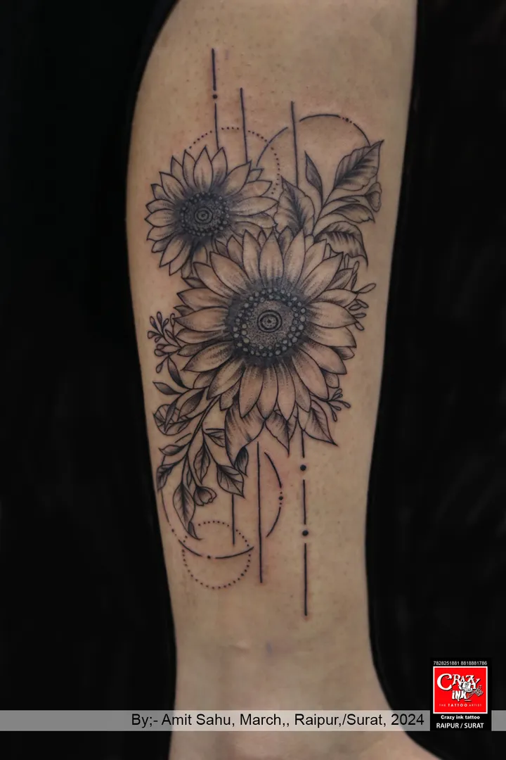 SUNFLOWER TATTOO IDEAS AND MEANING | SUNFLOWER TAT...