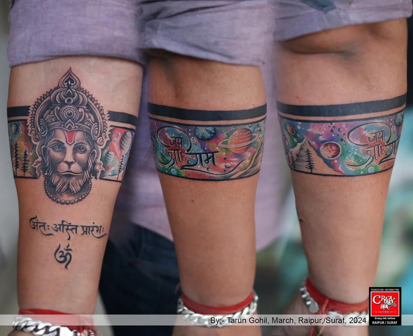 LORD HANUMAN BAND TATTOO DESIGN
Hindu ta...