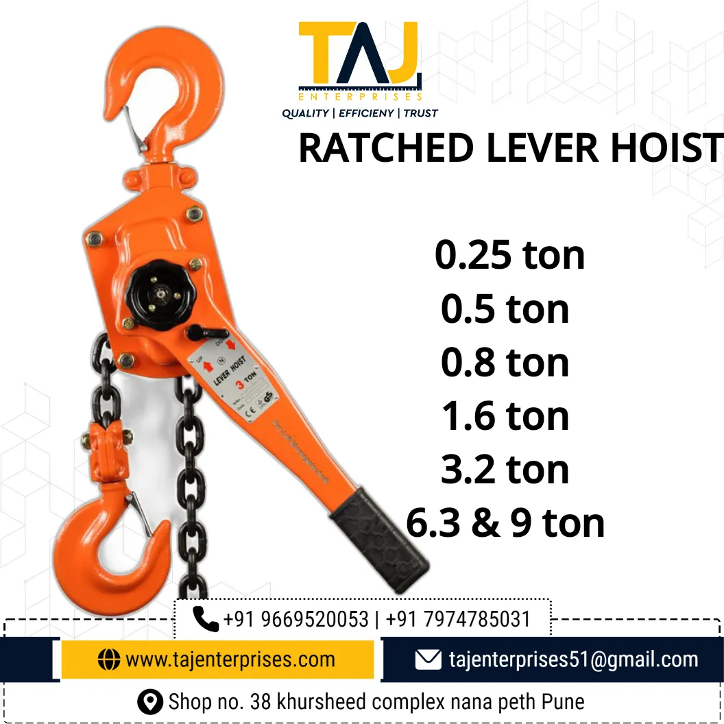 #TAJENTERPRISES
#ratchedleverhoist #chainblock #ch...