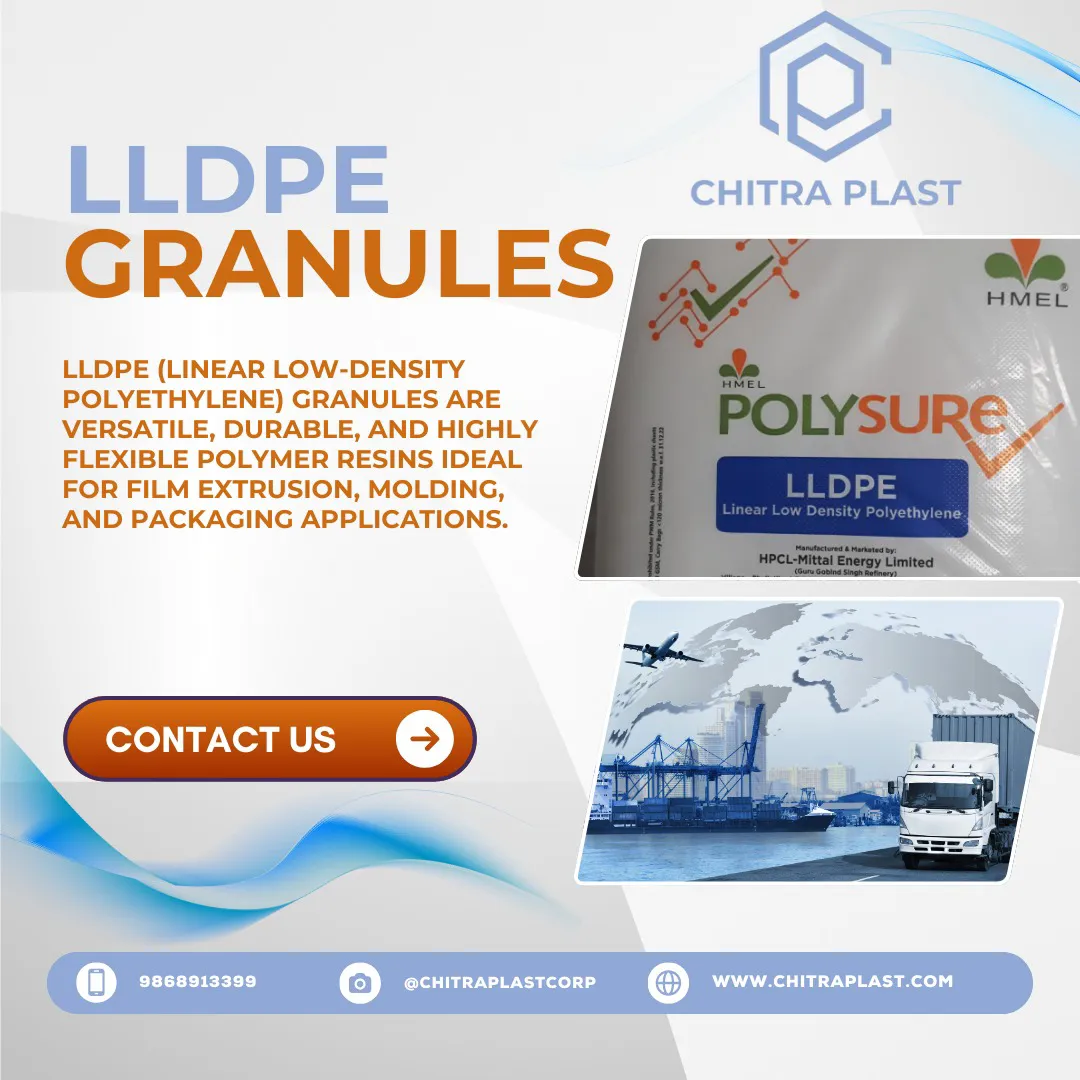 LLDPE (Linear Low-Density Polyethylene) granules a...