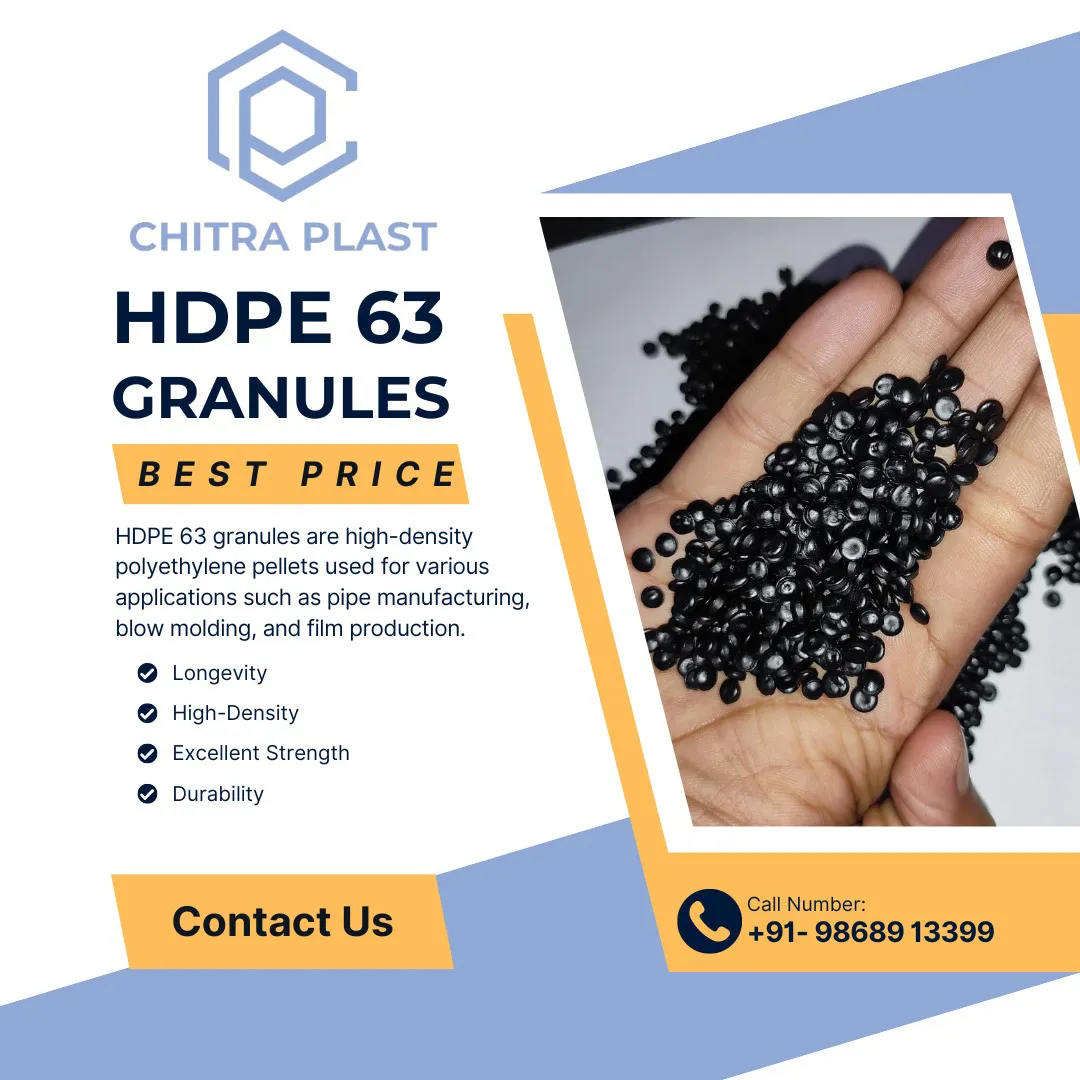 HDPE 63 granules are high-density polyethylene mat...