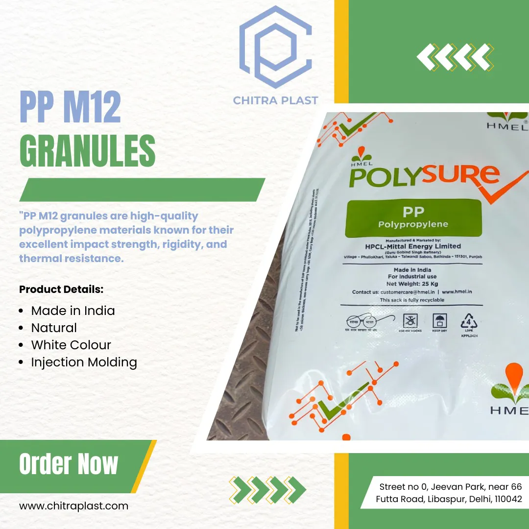 PP M12 granules are high-quality polypropylene raw...