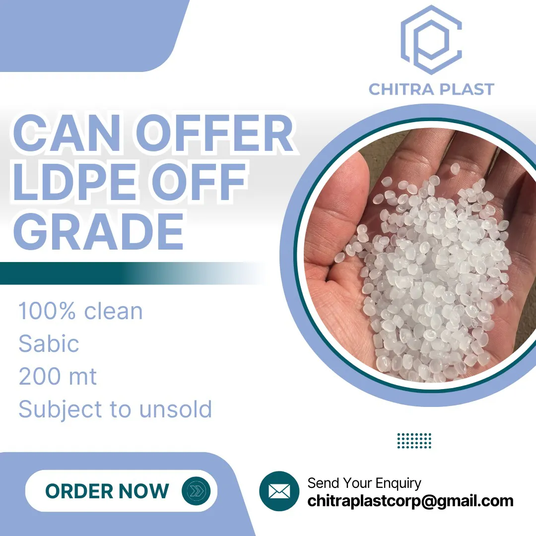 LDPE off grade is low-density polyethylene with mi...
