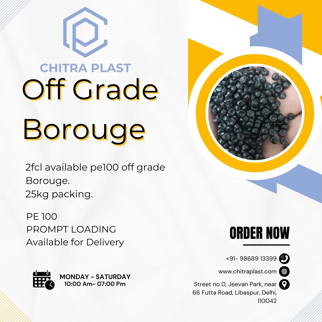 Off-grade Borouge PE 100 is a versatile polyethyle...