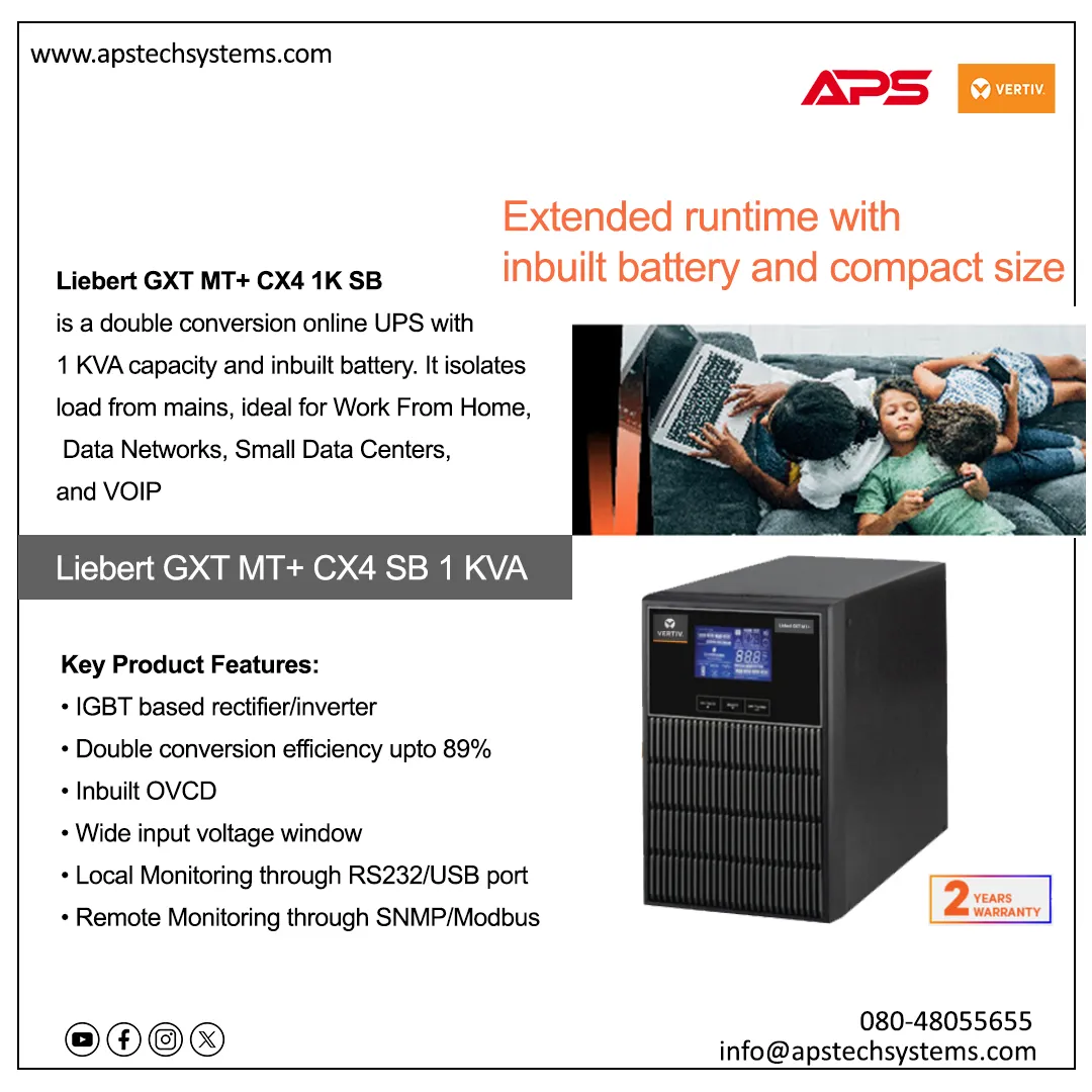 Liebert GXT MT+ CX4 1K SB
double conversion onlin...