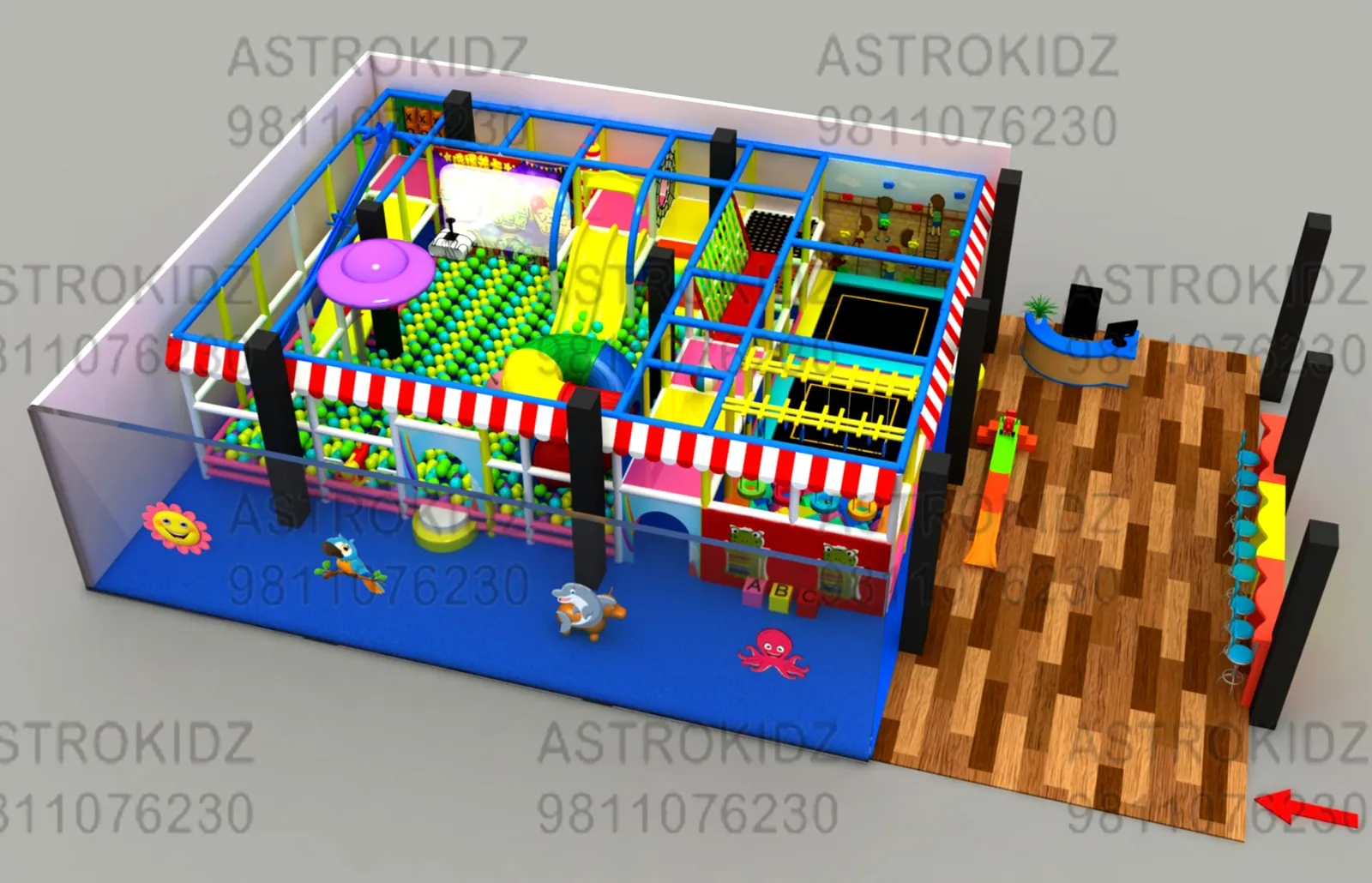 Indoor Playzone:
1. Soft Play Area: Ball pits, ...