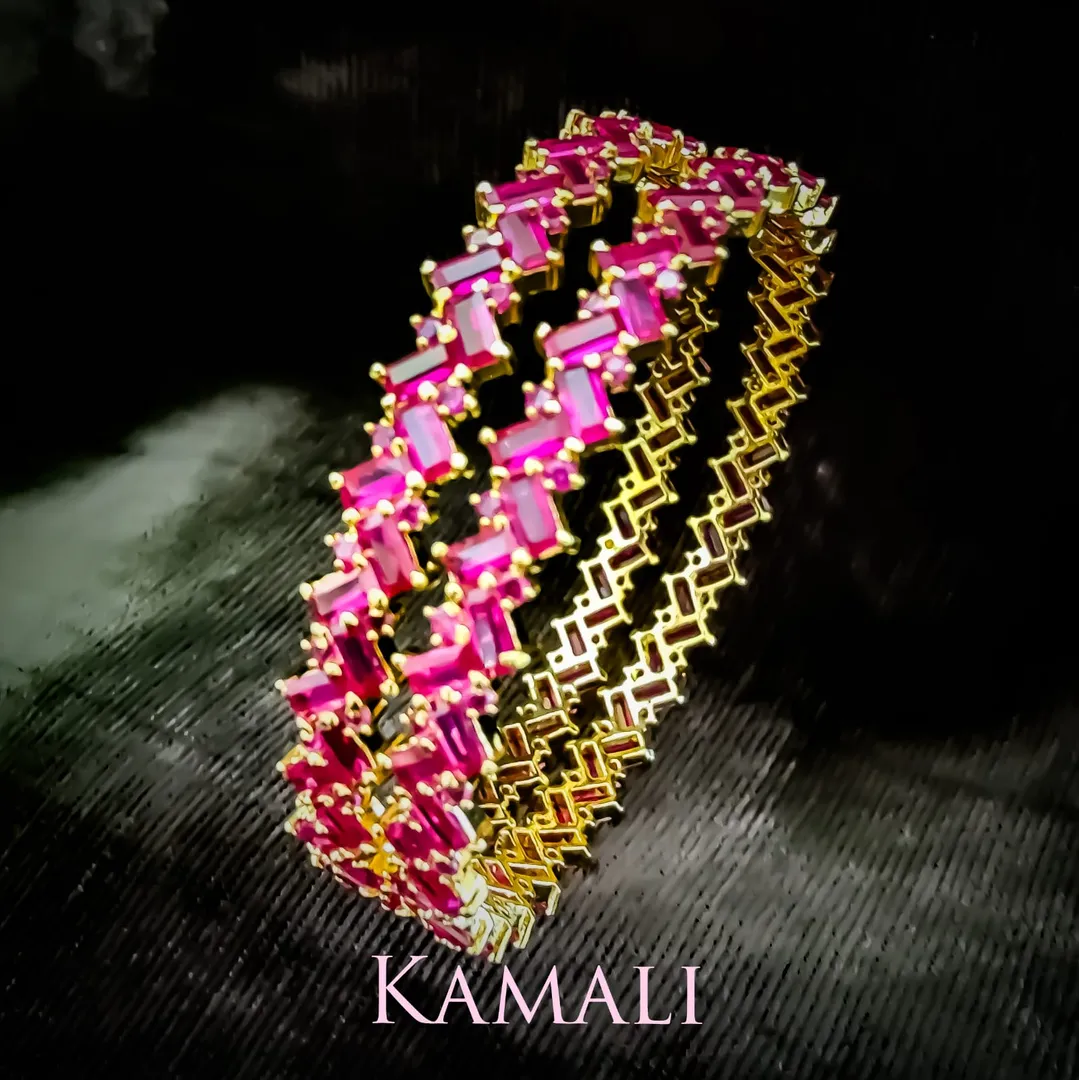 Ruby Stone Bangles
Exclusive Designer Jewellery
...