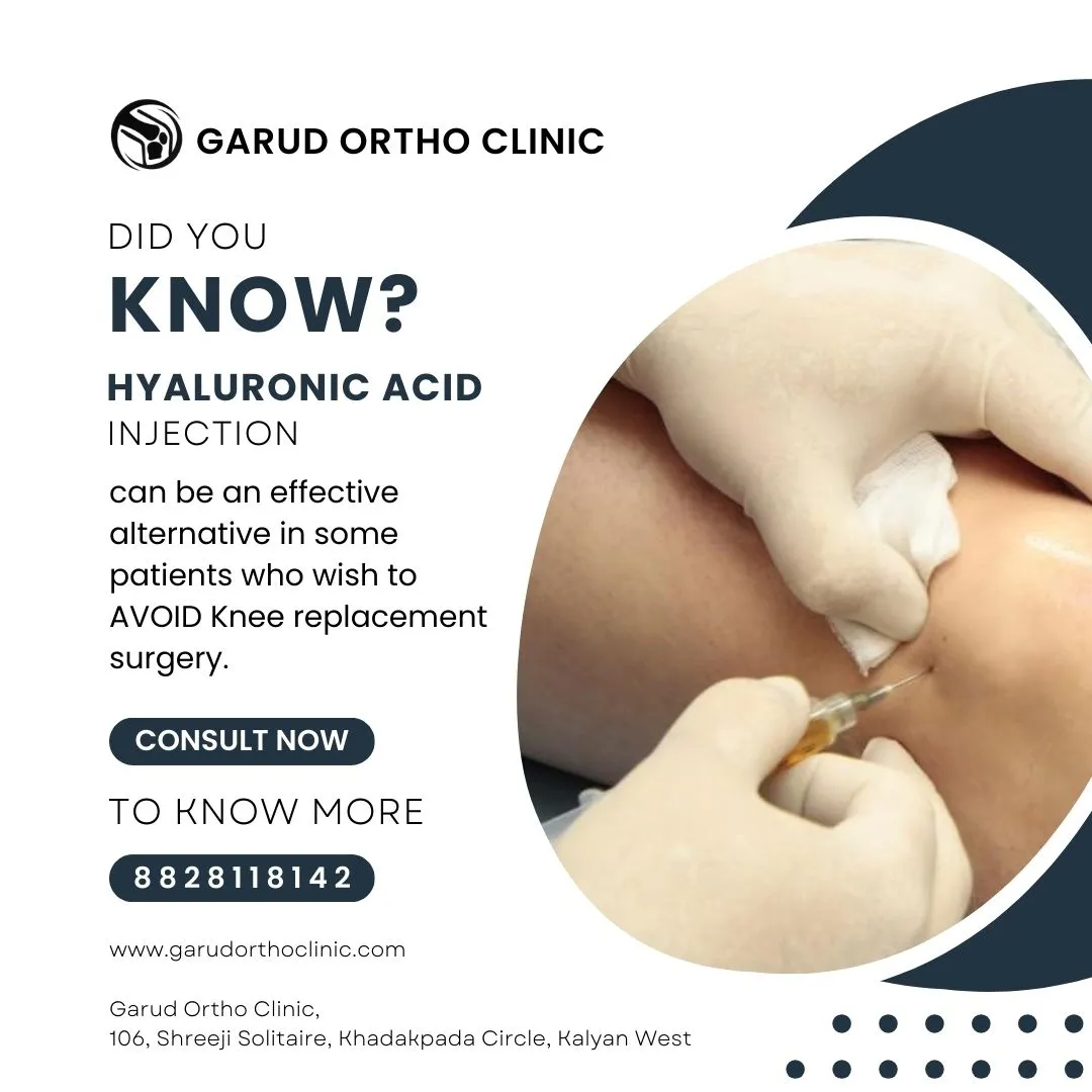 DID YOU KNOW ? HYALURONIC ACID INJECTION
Can Be ...