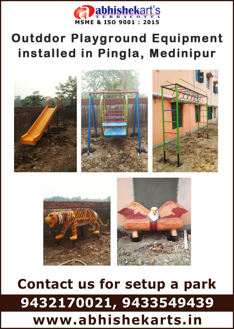 Outdoor Playground Equipment Installed in Pingla, ...