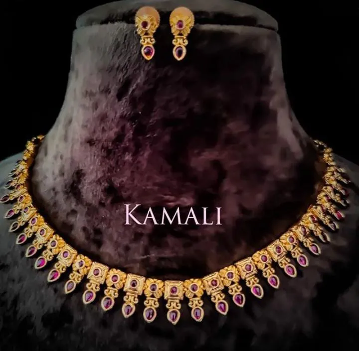 Kempu Necklace Set for Women
Antique Necklace Set...