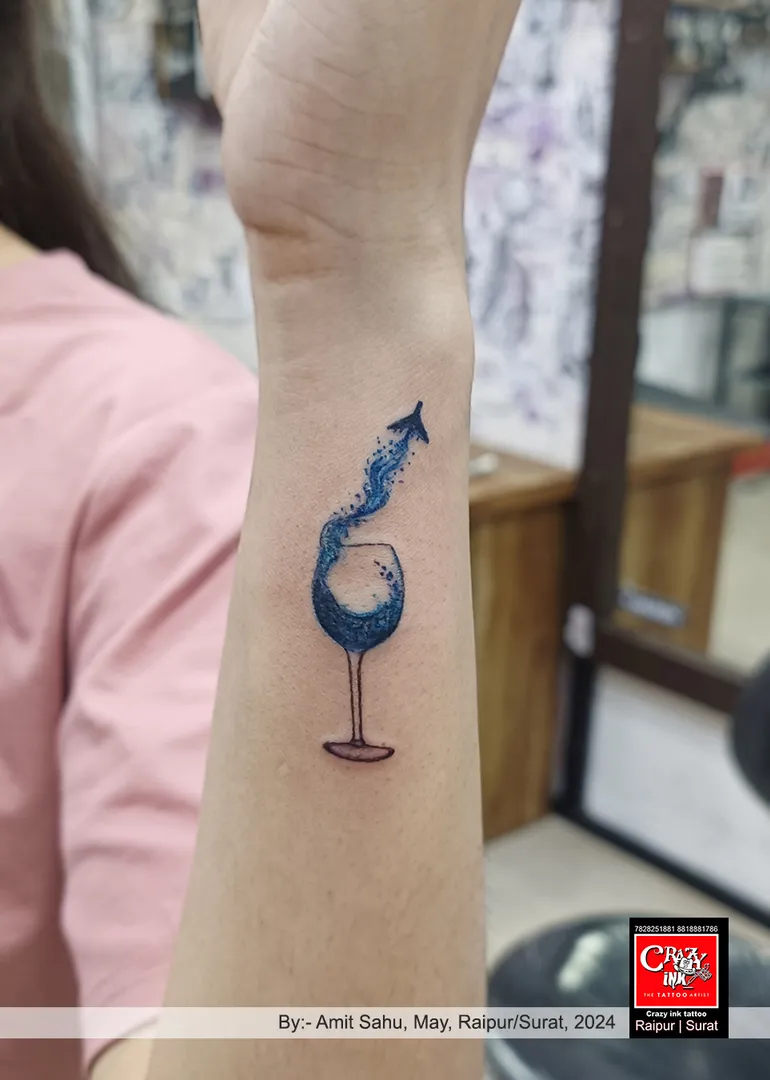 BLUE LIQUID TRANSFROMING INTO AN AIRPLANE
This...