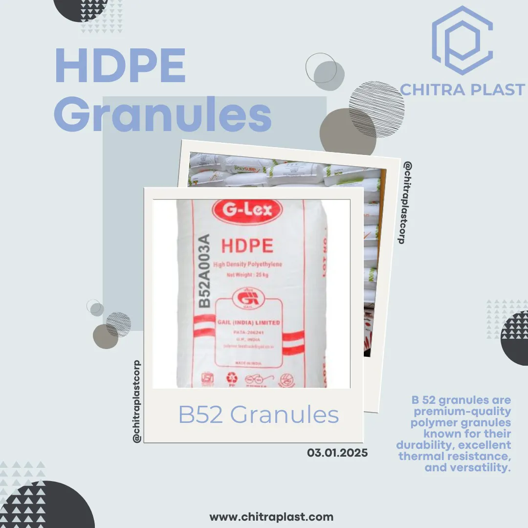 High-density polyethylene (HDPE) B52 granules are ...