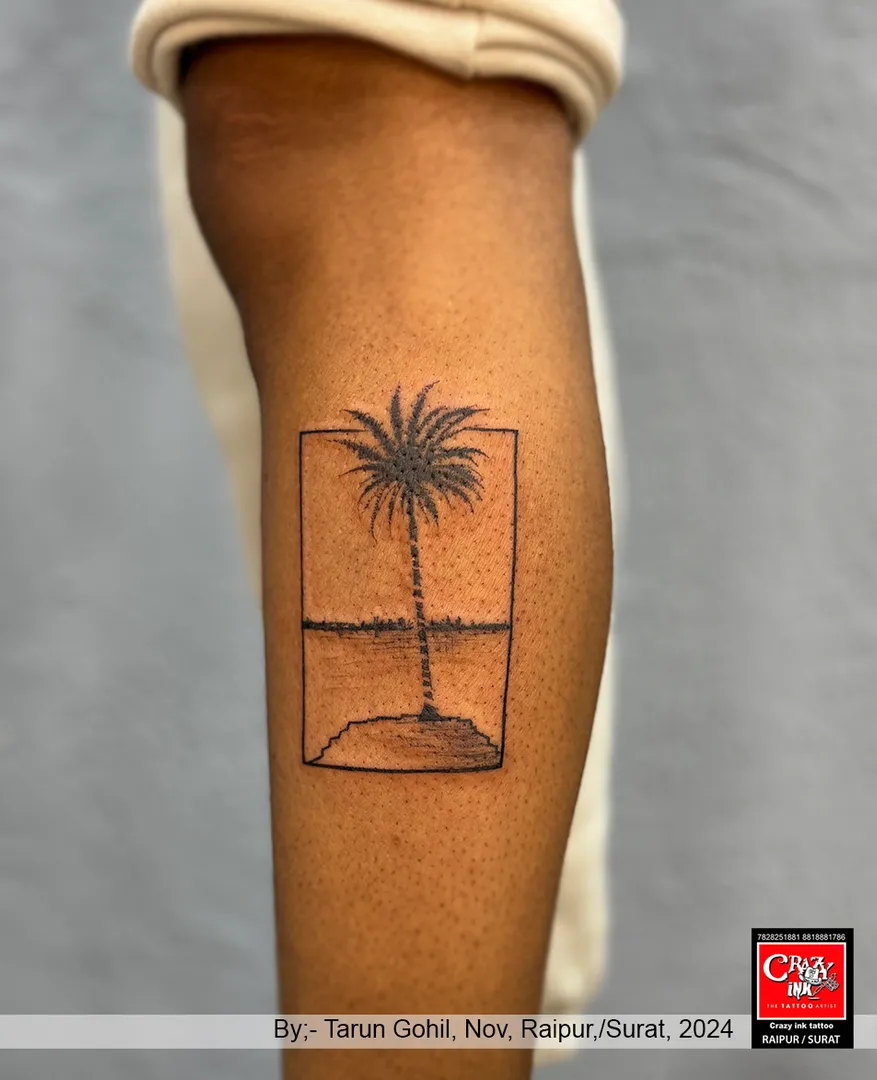 SERENE PALM TREE TATTOO
"Escape into a trop...