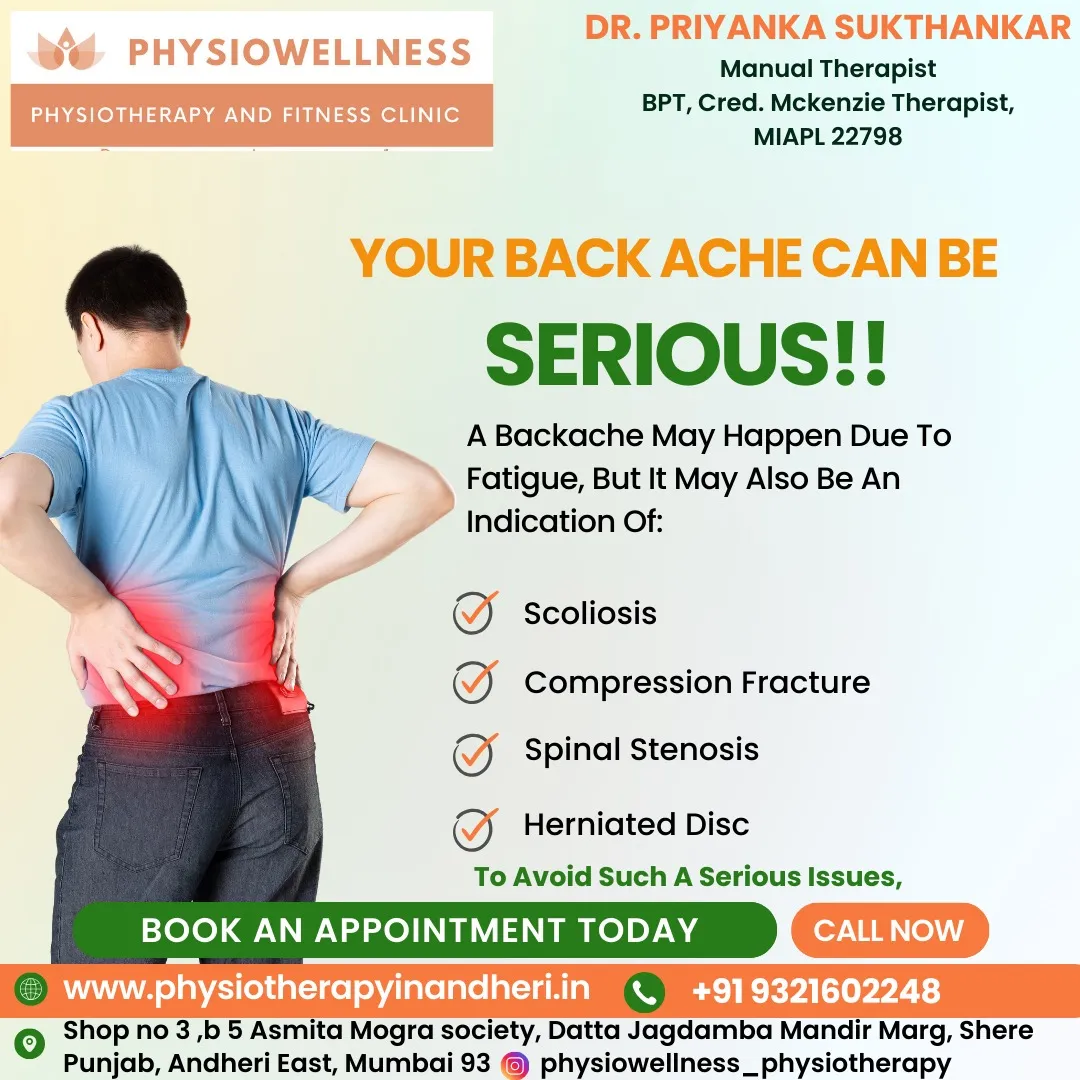 Don't ignore your backpain.
Backache may happen d...