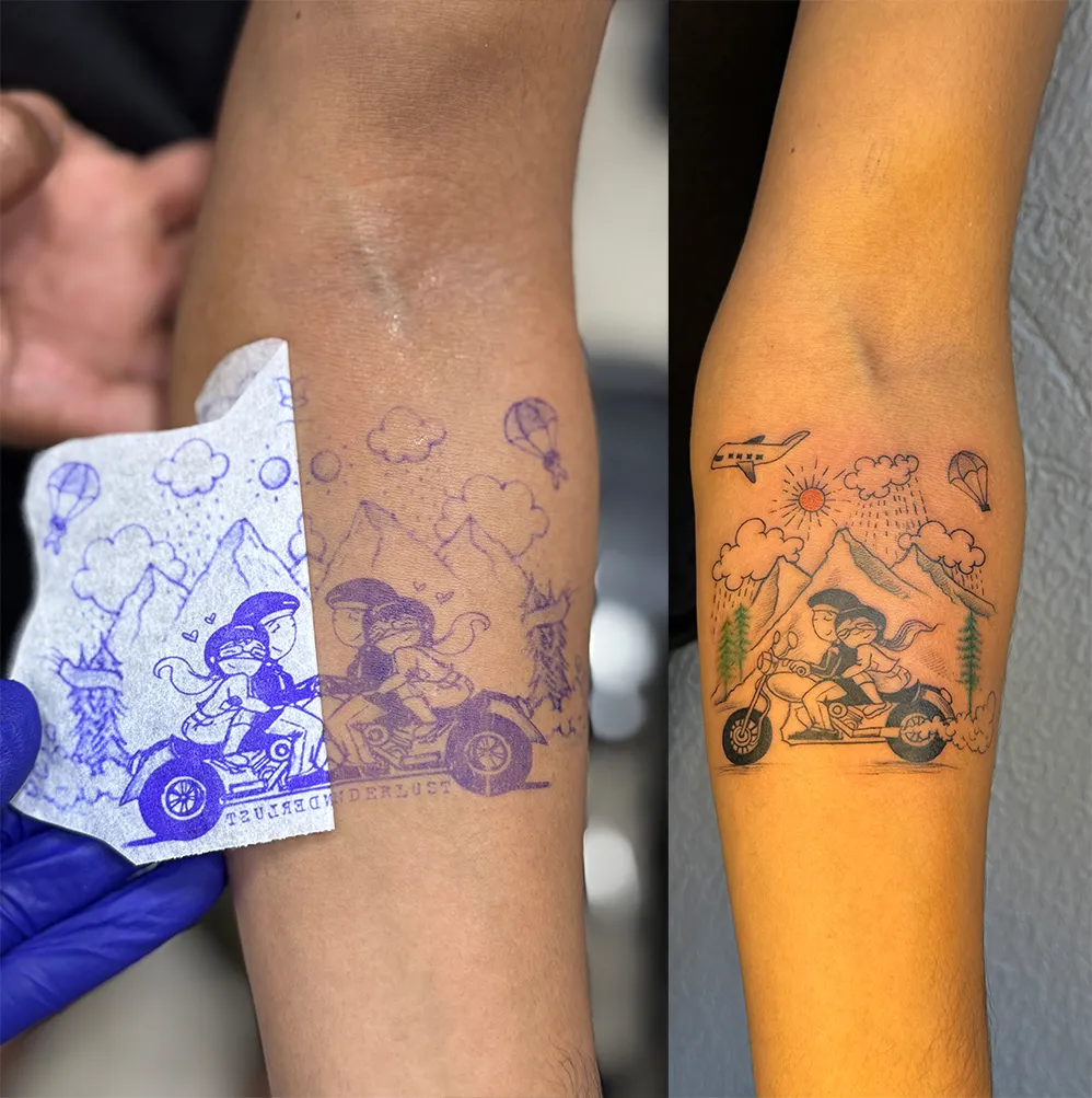 ADVENTUROUS COUPLE'S JOURNEY TATTOO
"Celeb...