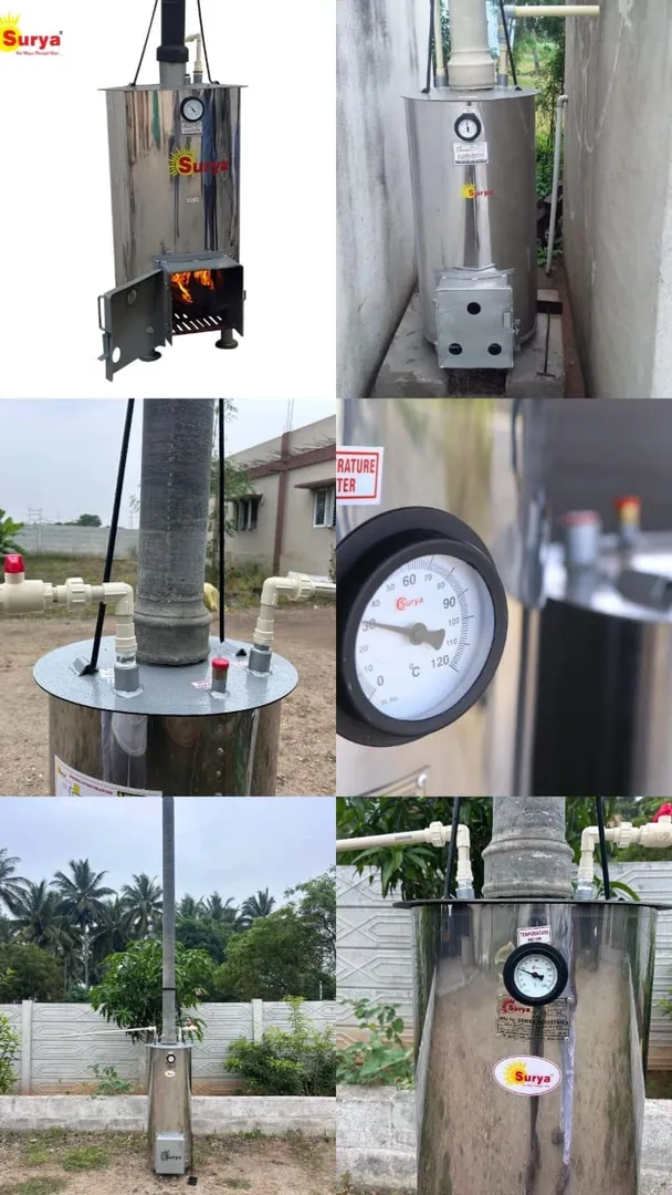 Wood-fired water heaters can provide high heat out...