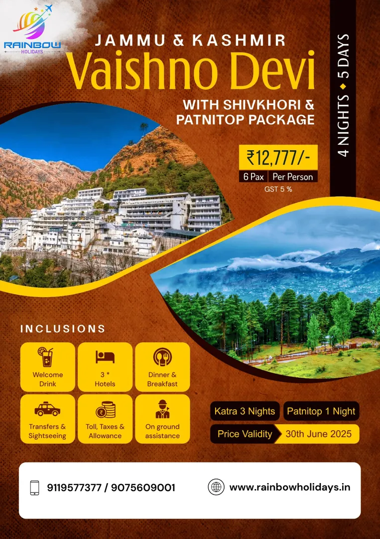 Explore Vaishno Devi with Rainbow Holidays - Your ...