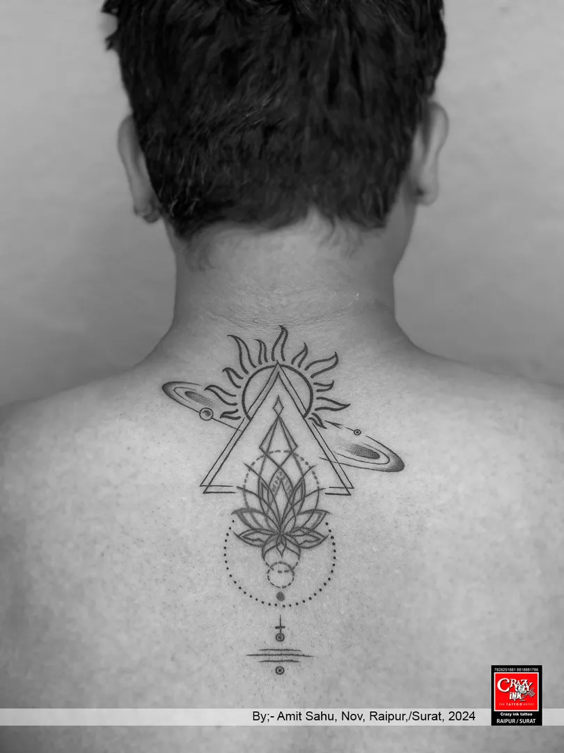 COSMIC LOTUS GEOMETRY
This intricate back t...