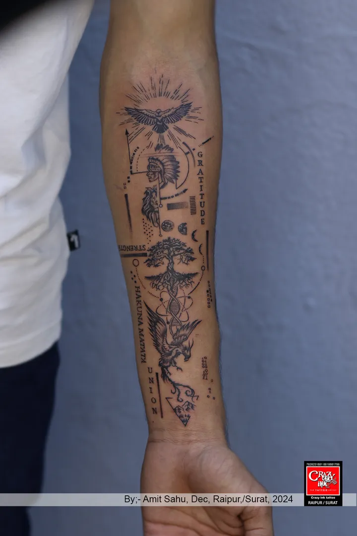 SYMBOLIC GROMATRIC FOREARM TATTOO
This ...