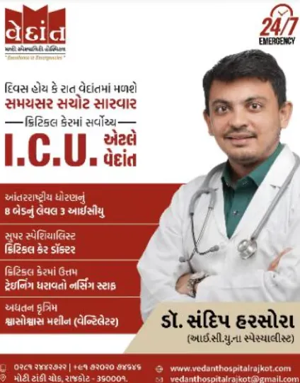Advanced ICU and Critical Care Unit in Rajkot Veda...