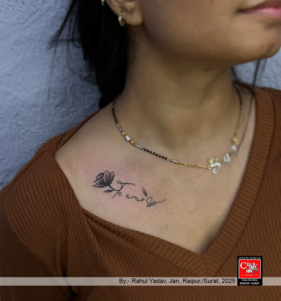 ELEGANCE IN INK ✨
This stunning collarbo...