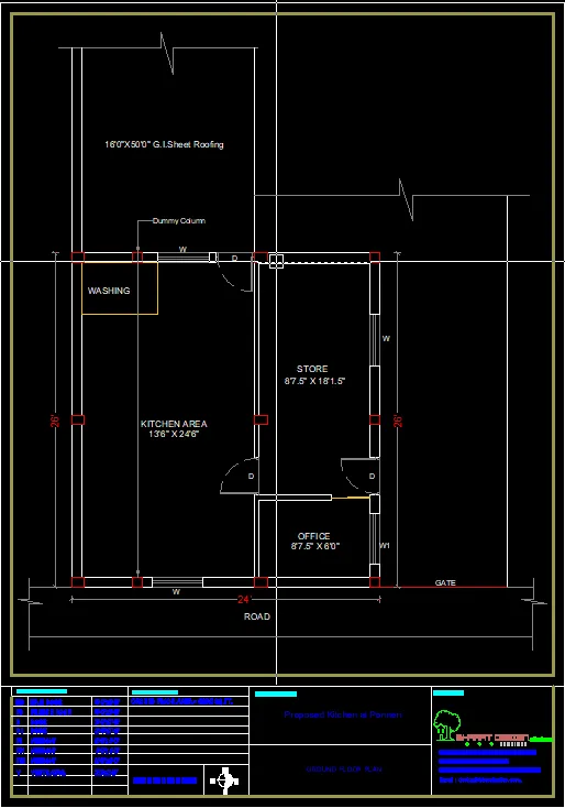 Kitchen area Drawing detail : A kitchen area drawi...