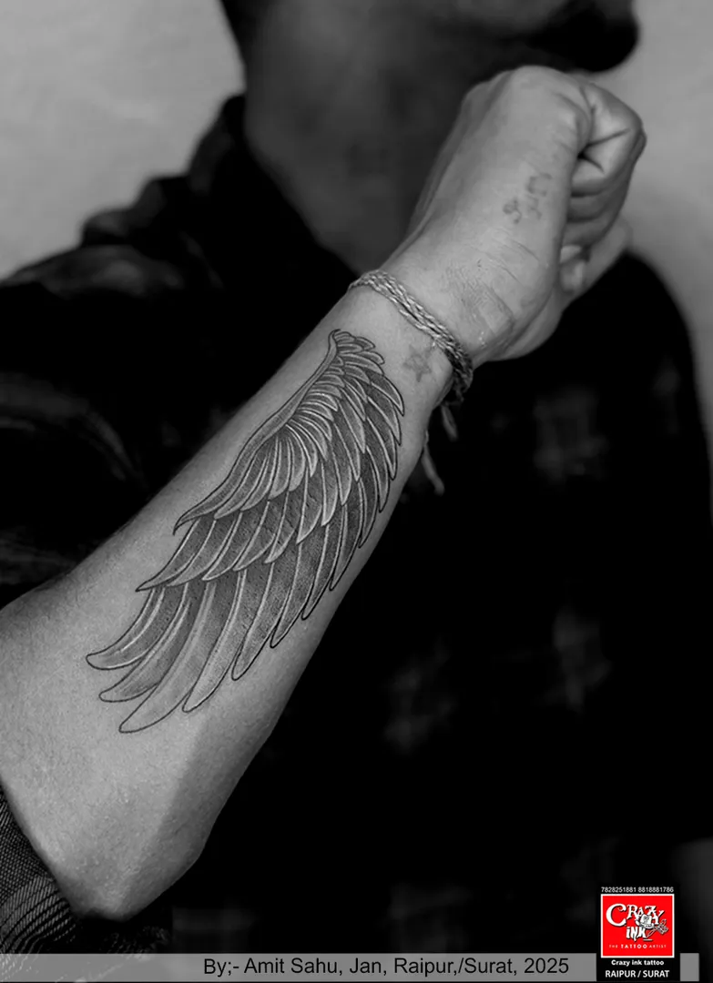 🕊️✨ANGEL WING TATTOO
This detailed angel wi...