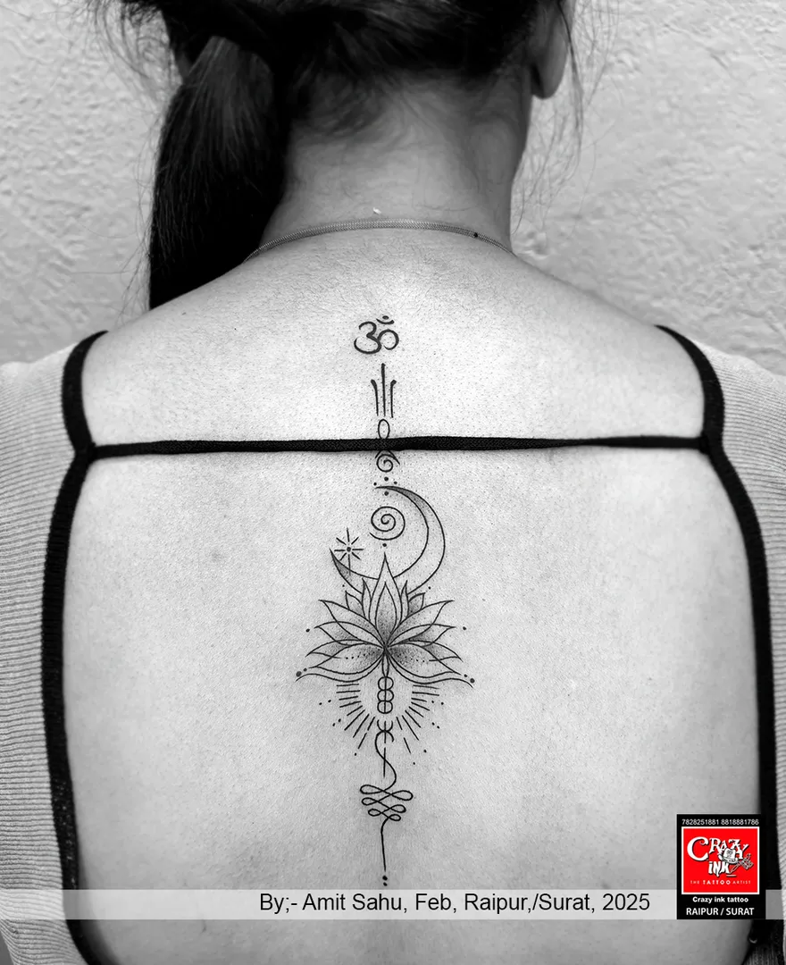 🌙🌸SPIRITUAL SERENITY IN INK🖤✨
This beautifu...