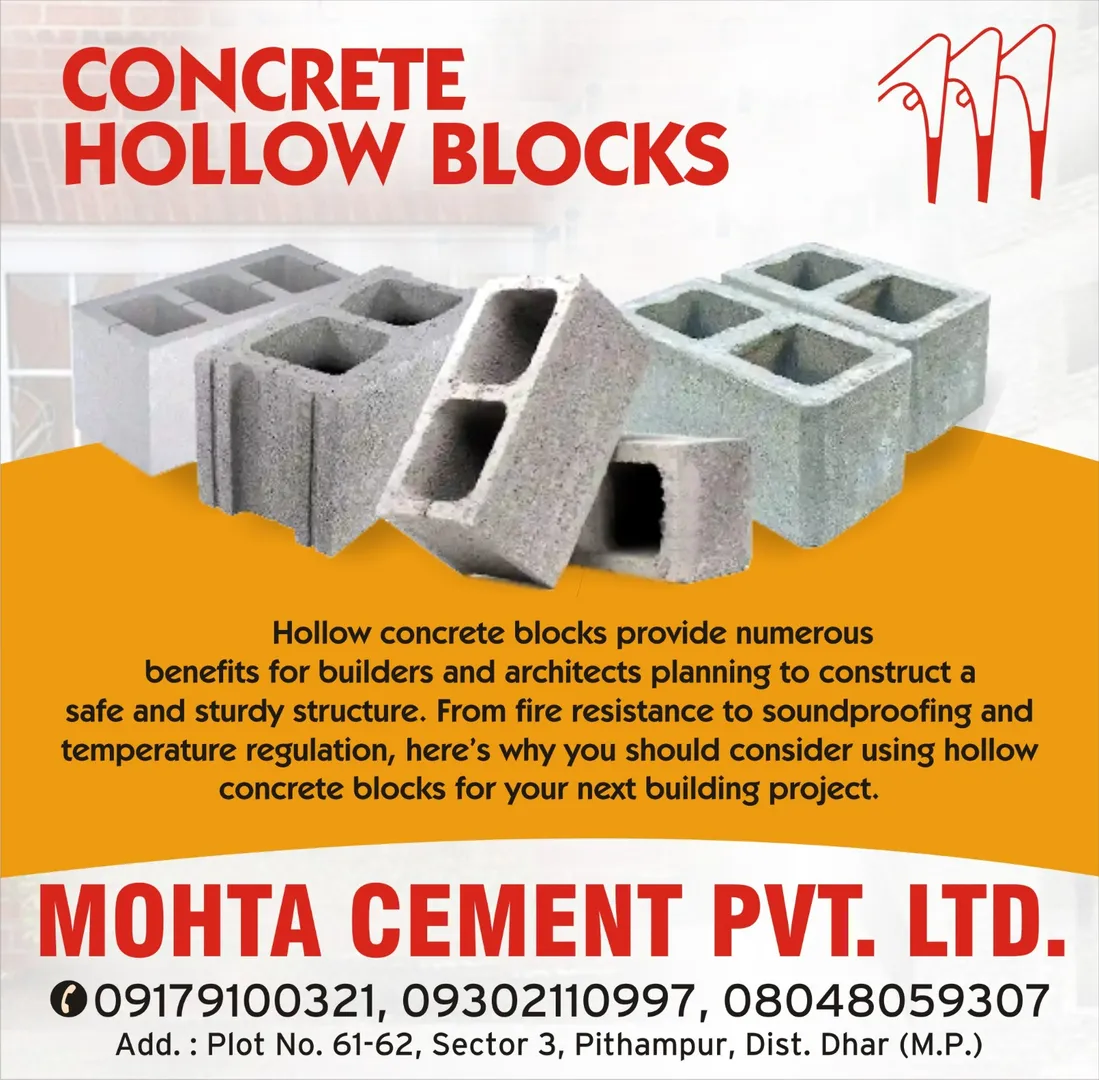 Best Concrete Hollow Blocks Seller in Indore
Moh...