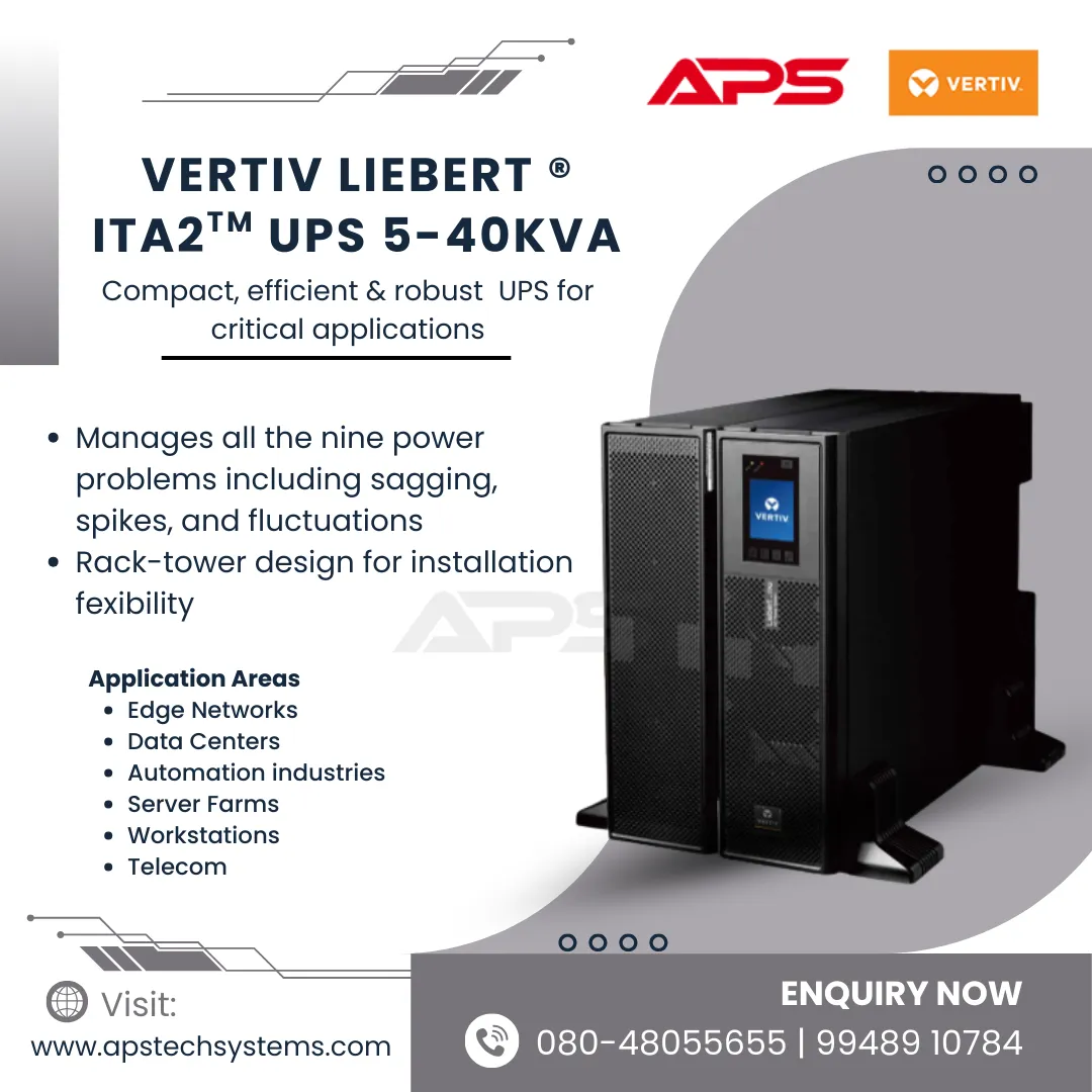 Online UPS Dealers
Vertiv Liebert ITA2 UPS 5-40kV...