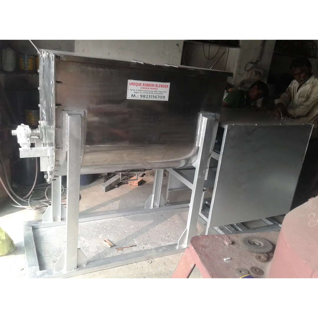 A ribbon blender is a type of industrial mixer des...