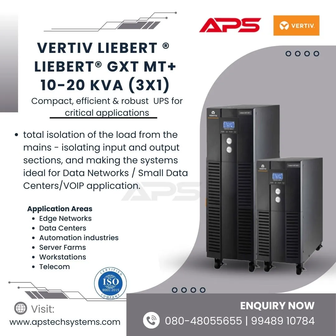 Vertiv Liebert GXT MT + Online UPS
total isolati...