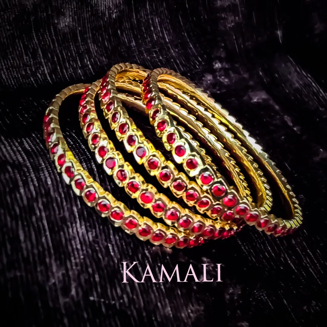 Ruby Red Bangles
Hand crafted Traditional Impon J...