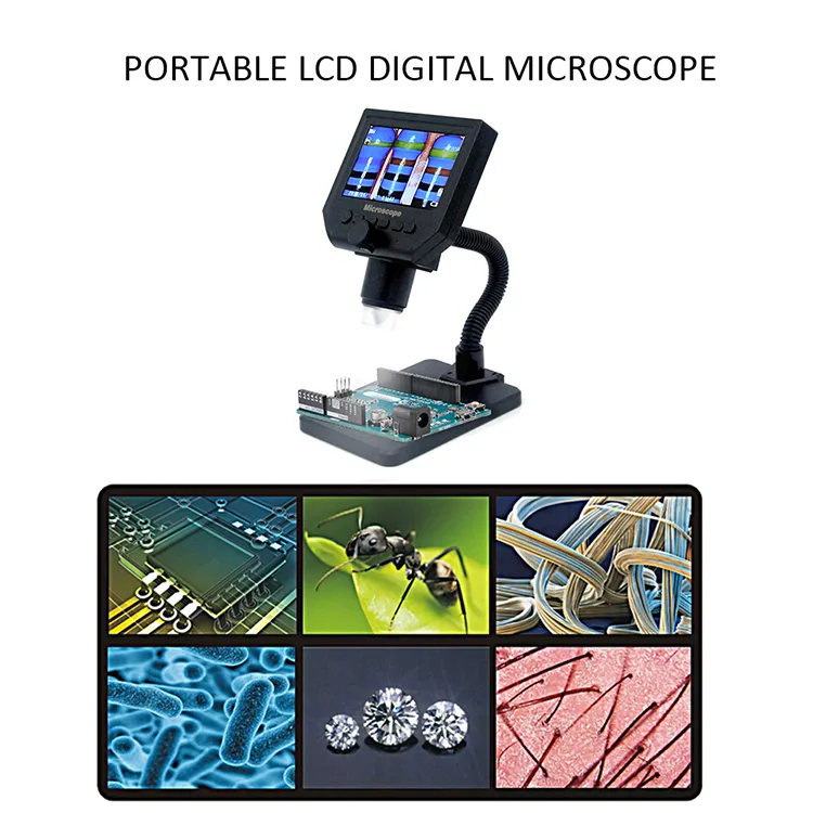 600X 3.6MP 8LED LCD Digital Portable Microscope 4....