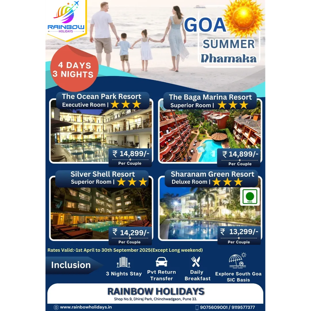 GOA SUMMER DHAMAKA - 4 Days / 3 Nights Starting at...