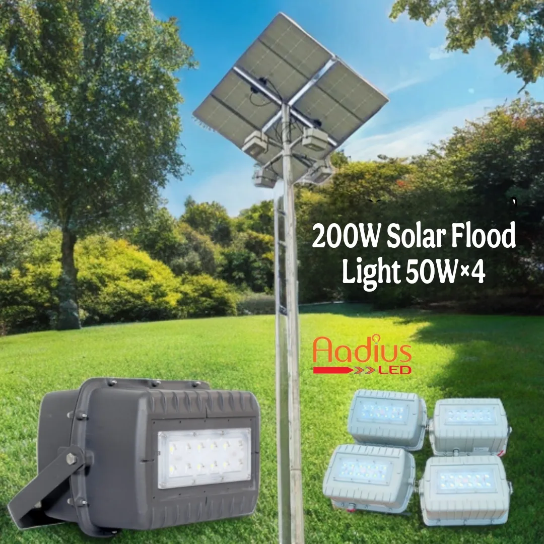 200W Solar Highmast Flood Lights A 200W solar high...