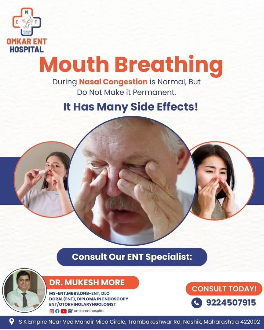 ENT Doctor in Nashik Mouth breathing, also known a...