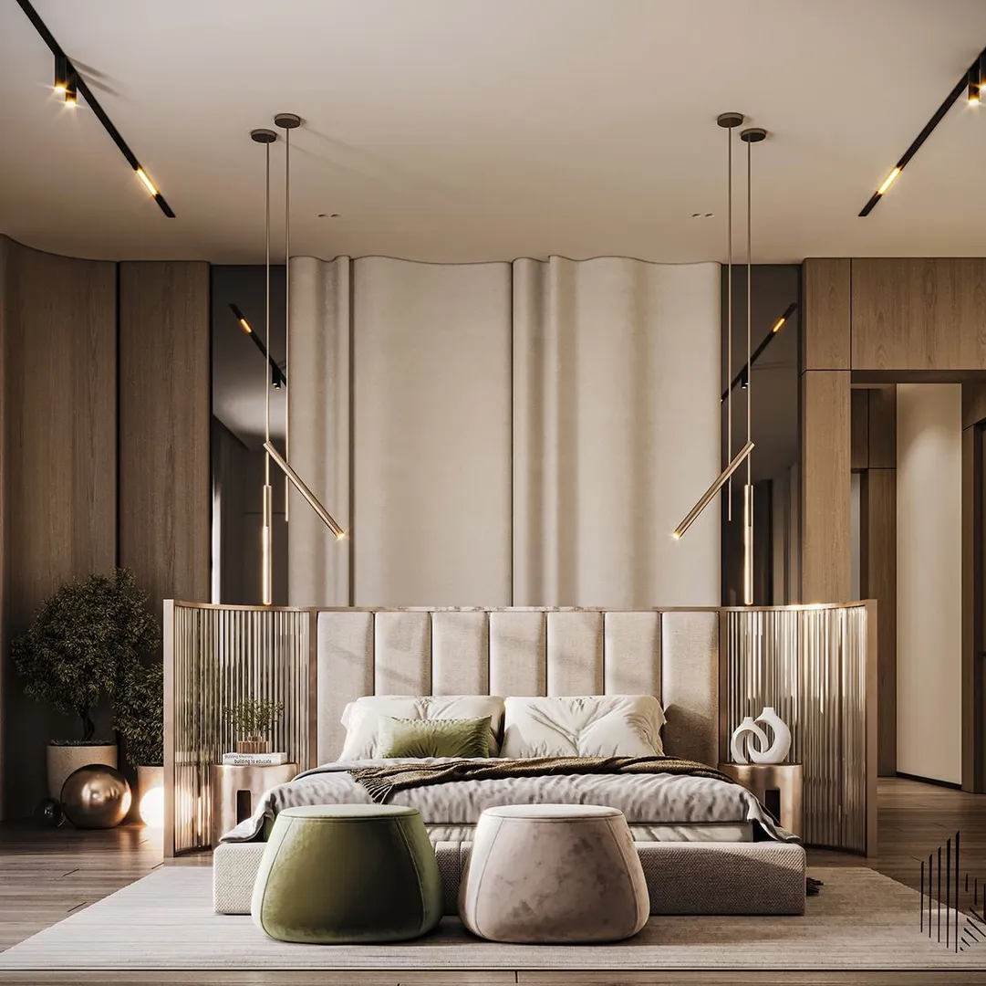 “Sleep in style! ✨ This modern bed design is the p...