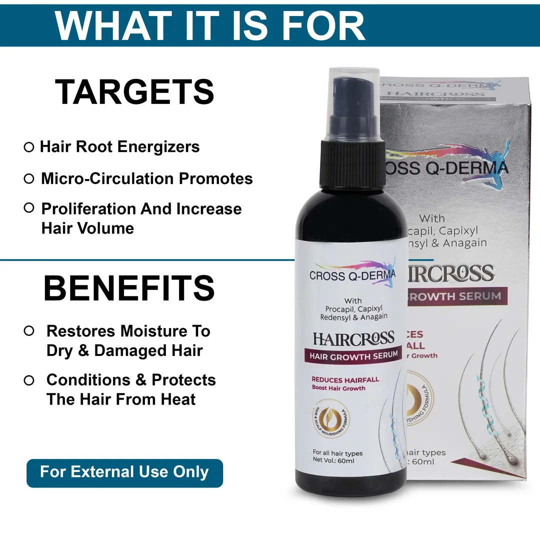 HAIR CROSS SERUM 1) HAIR ROOT ENERGIZERS. 2) MICRO...