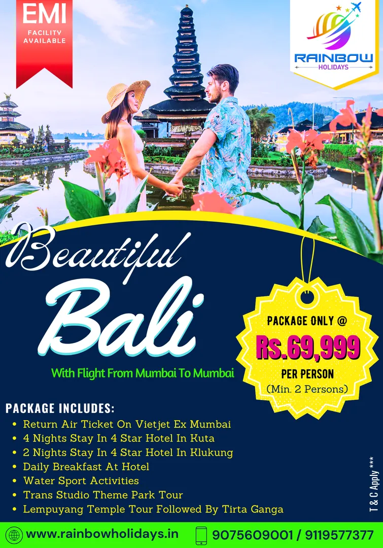 Beautiful Bali Tour Package from Mumbai – Starting...