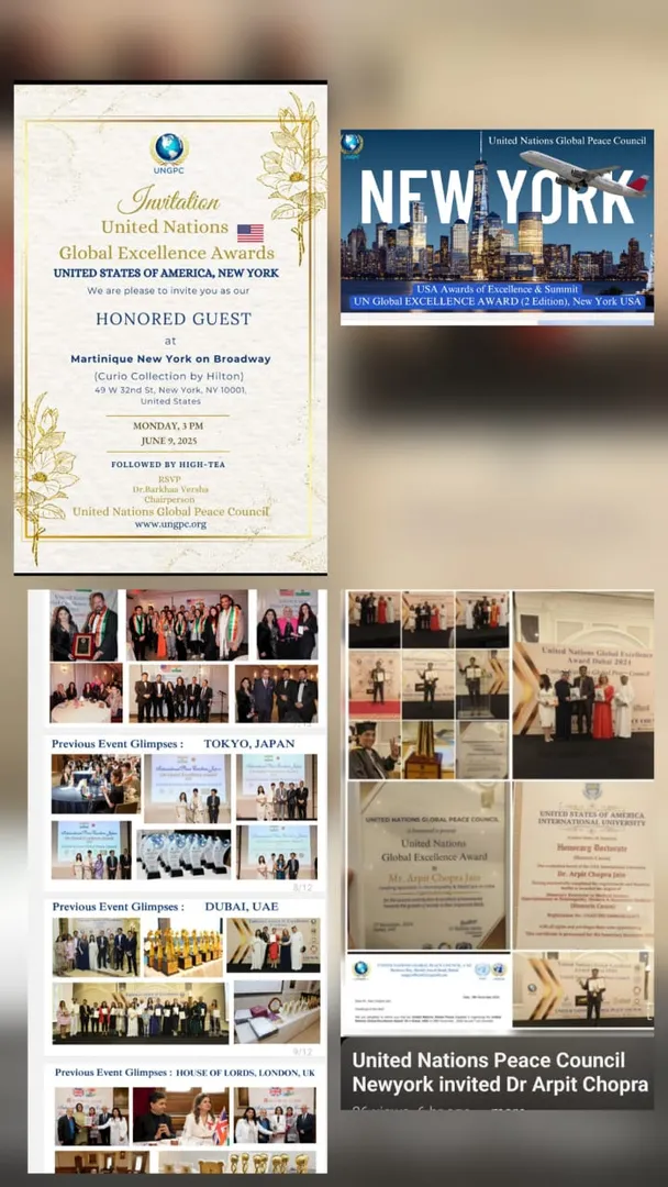 United Nations Peace Council Newyork invited Dr Ar...