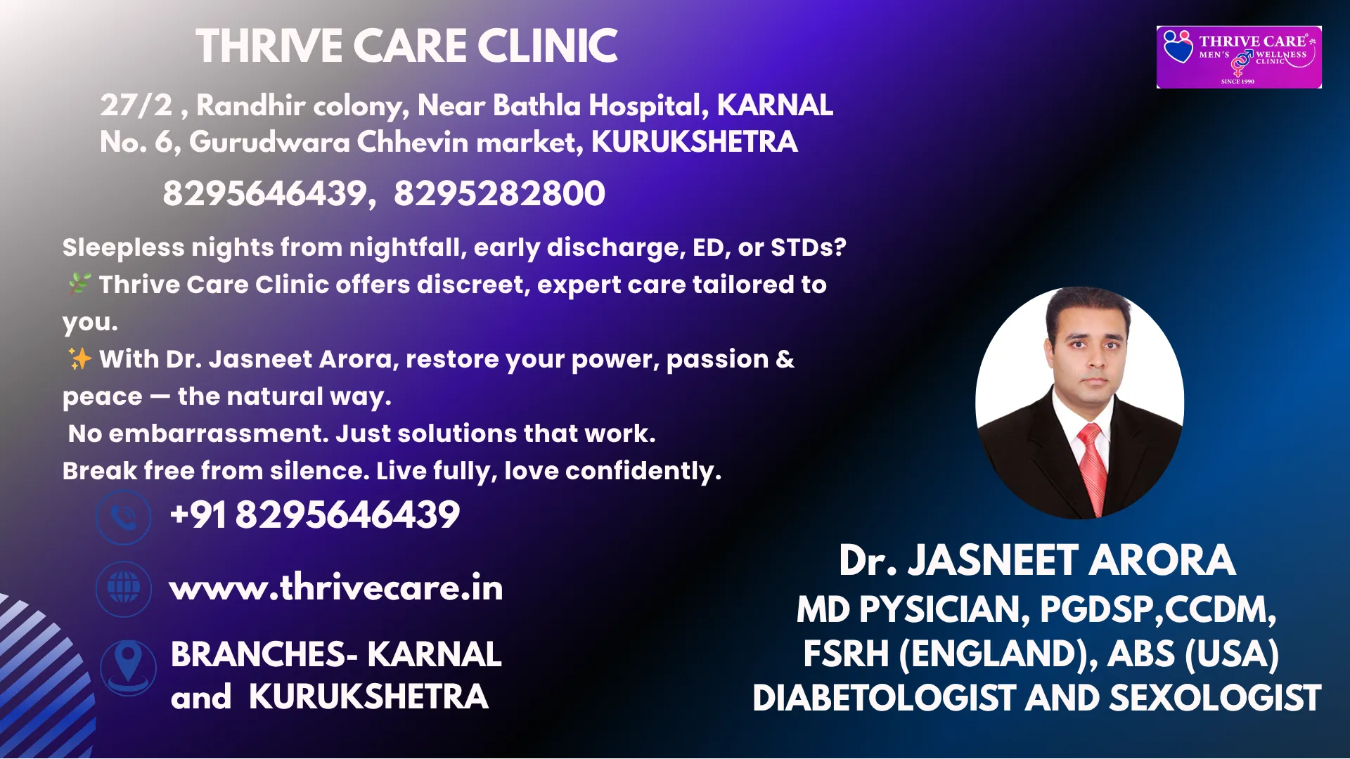Sexologist in Kaithal Thrive Care Arora Dawakhana...