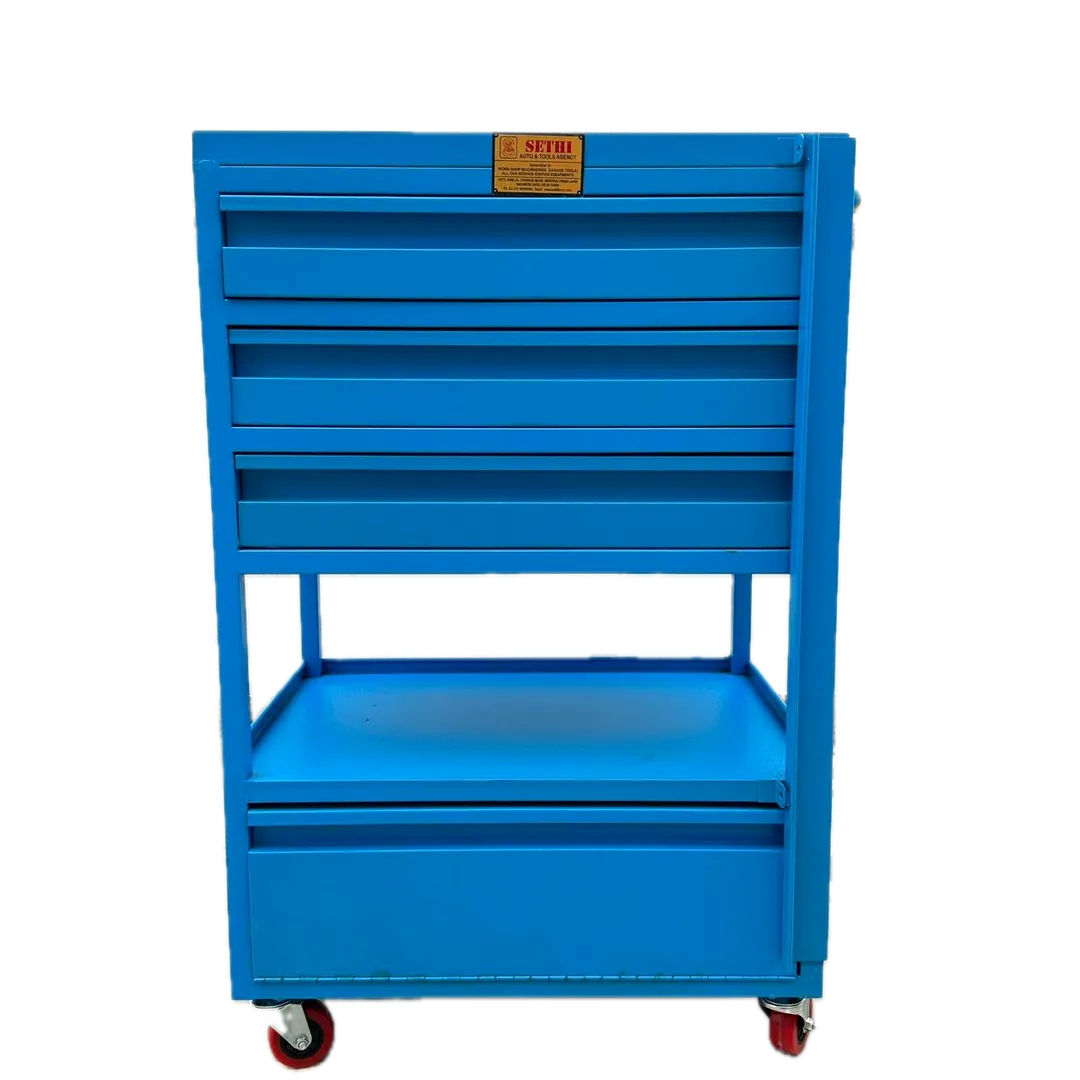Heavy-duty mechanic tools trolley with a durable p...