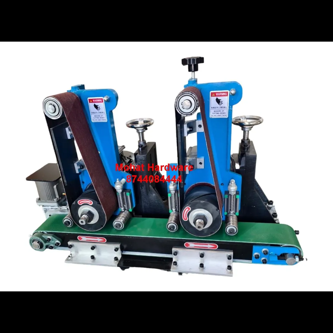 Double Head Belt / Wheel Polisher for automatic gr...